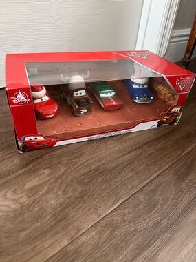 Disney Parks Collector Cars Lightning McQueen set with Mater, Doc Hudson, Ramone